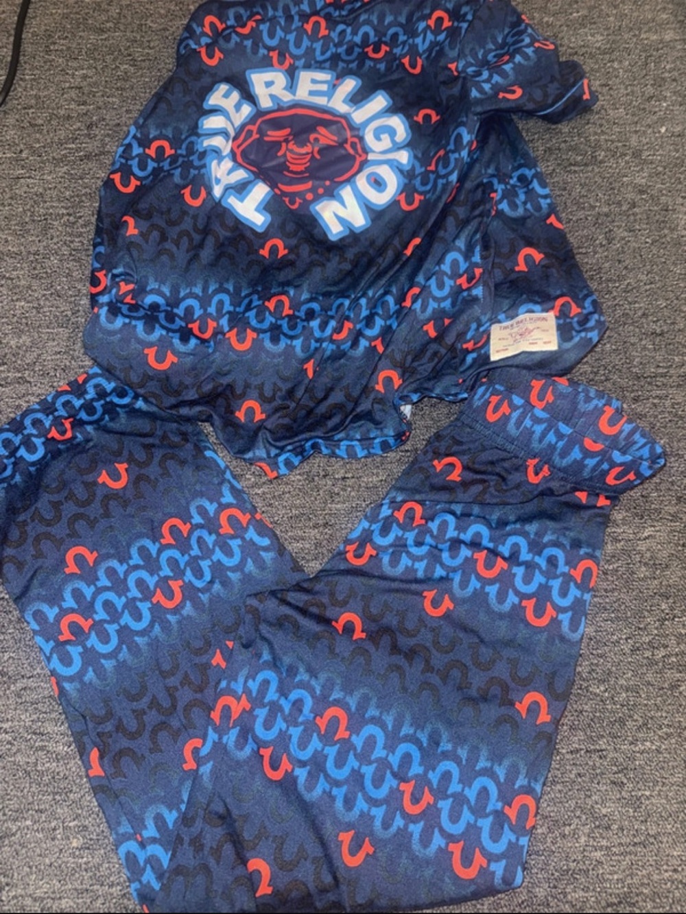 True Religion Kids Navy Blue Logo on set